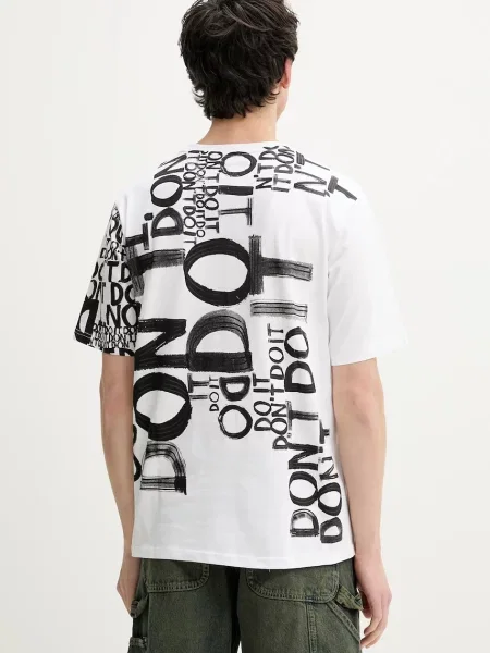 Tričko Desigual LONDON s potiskem bílá