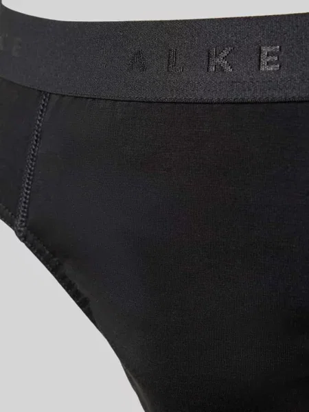 Majtki o kroju regular fit z detalem z logo model ‘Daily’ Falke czarne