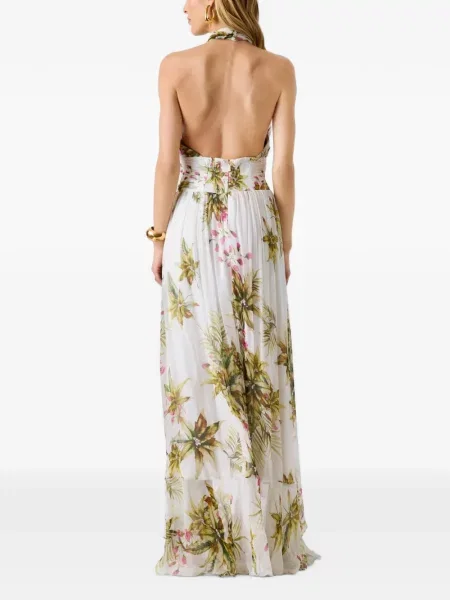 Rochie maxi Guess cu model floral cu imagine alb