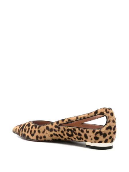 Balerini Aquazzura cu imagine cu model leopard maro