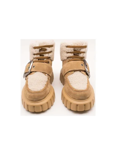 Pantofi Voile Blanche din dantelă bej