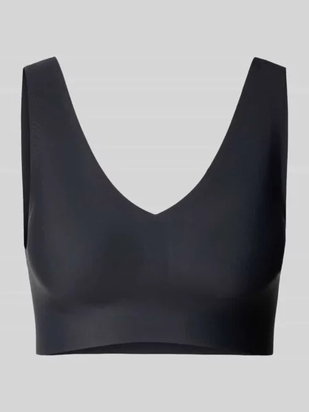 Biustonosz typu bralette z dekoltem w serek i elastycznym pasem Dorina czarny