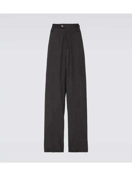 Volneni krojene hlače Balenciaga črna