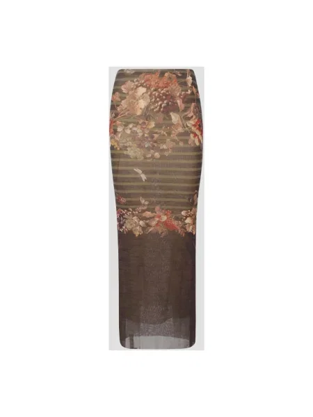 Długa spódnica maxi Jean Paul Gaultier z siateczką z siateczki