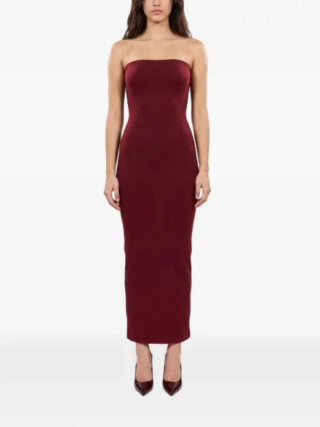 Rochie maxi Wolford fără bretele roșu