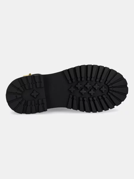 Кожаные ботинки Steve Madden на платформе черные