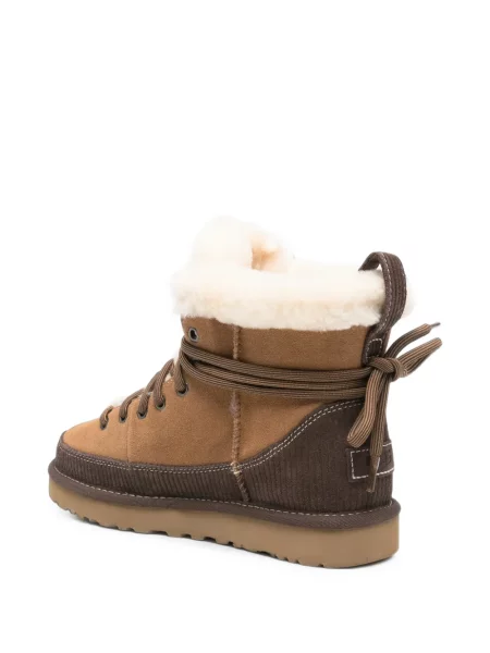 Botine Ugg cu șireturi din dantelă