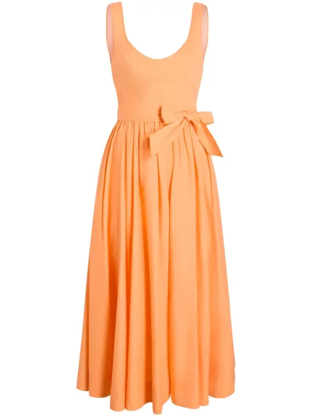 Rochie midi Cinq A Sept drapată portocaliu