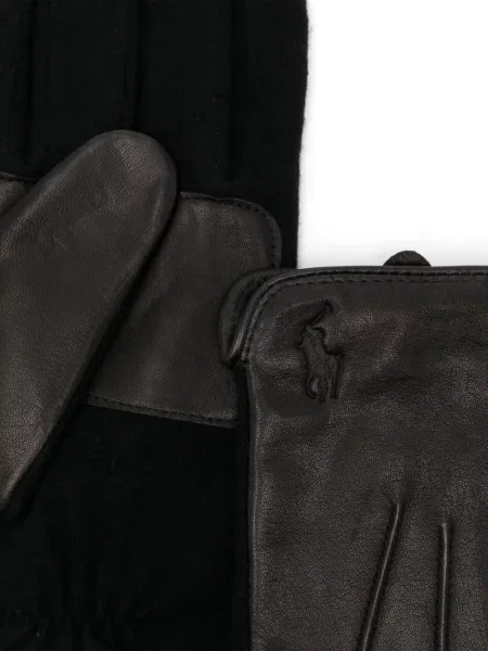 Siuvinėtas iš natūralios odos marškinėliai Polo Ralph Lauren apkarpytas žalia