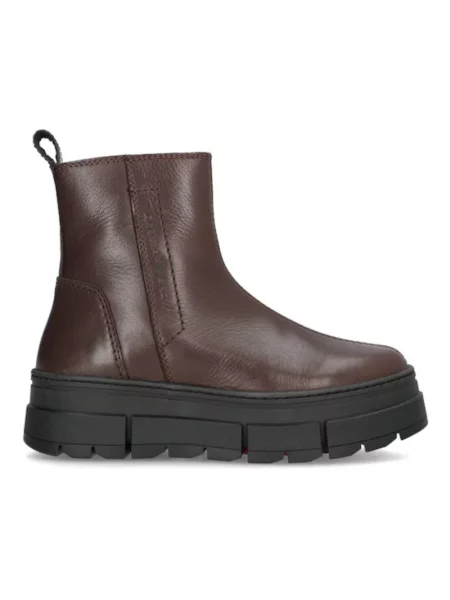 Botki Canada Snow skórzane brązowe