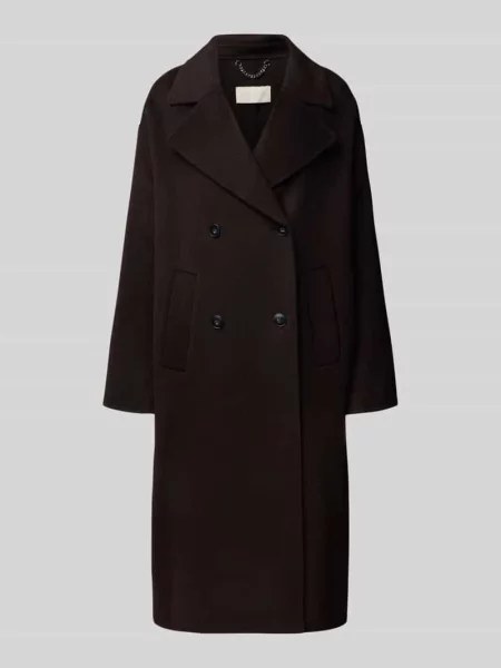 Płaszcz z wełny z kołnierzem z połami Milano Italy