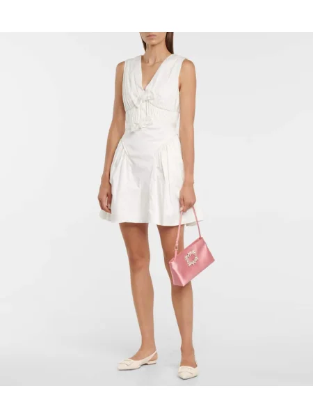 Bőr nyitott sarkú balerina Roger Vivier fehér