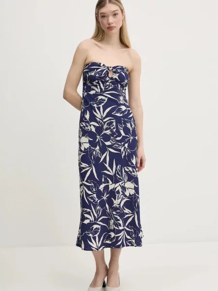 Abercrombie & Fitch rochie marin midi evazati albastru