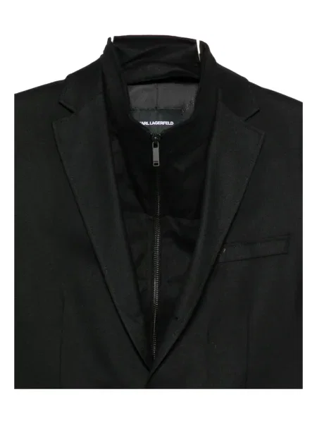 Vienakrūtis švarkas Karl Lagerfeld juoda