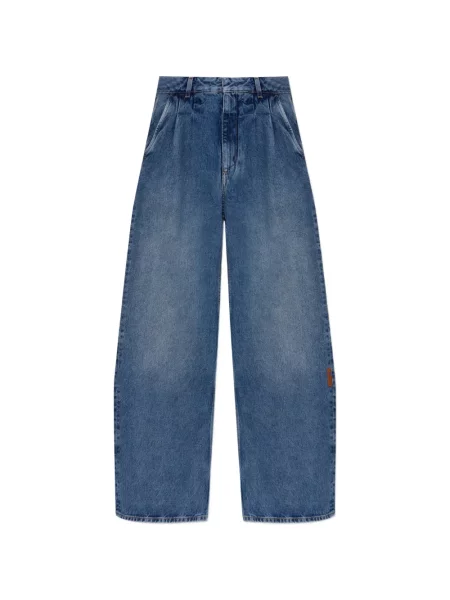 Blugi cu picior larg Off-white alb
