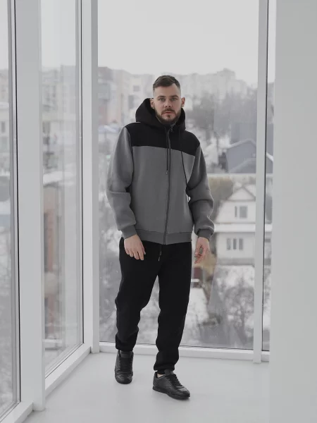 Флисовый костюмный спортивный костюм Handy Wear черный