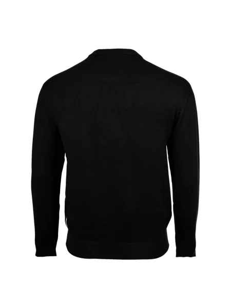 Sweter z dzianiny z okrągłym dekoltem Armani Exchange czarny