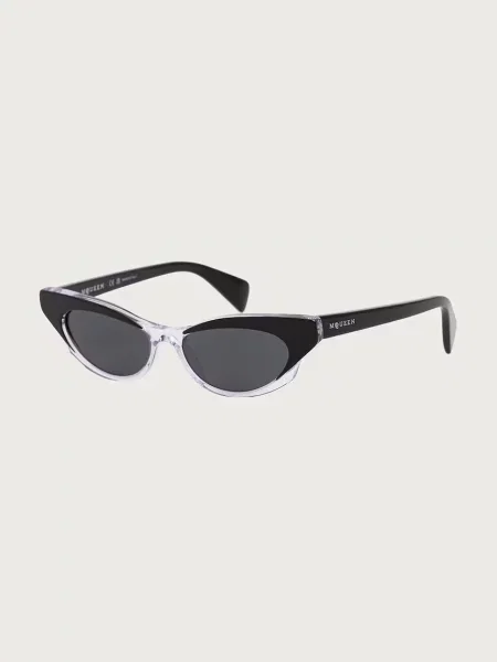 Alexander McQueen okulary przeciwsłoneczne kocie oczy czarne