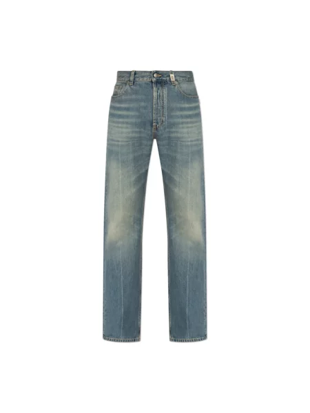 Jeansy Alexander Mcqueen z logo niebieskie