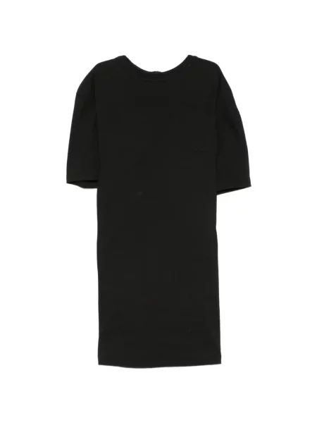 Drapírozott mini ruha Issey Miyake fekete