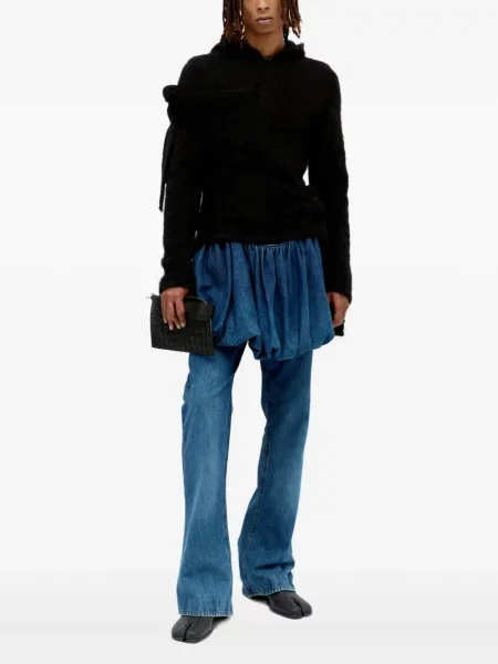 Суичър с качулка Aaron Esh от мохер черно