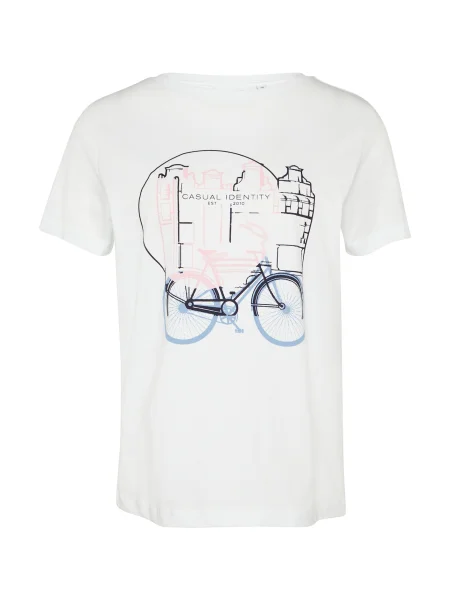 Comma casual identity Tričko bílá
