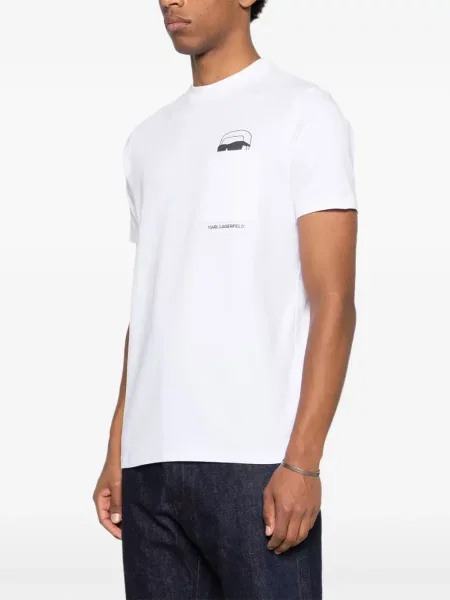 Tricou Karl Lagerfeld cu imagine alb