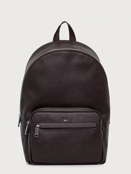 BOSS rucsac pentru bărbați cu imitație de piele Ray_RP_Backpack maro