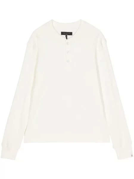 Tricou Rag & Bone tricotate lung alb