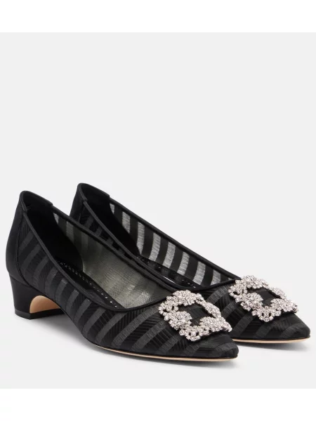 Pantofi cu toc Manolo Blahnik negru