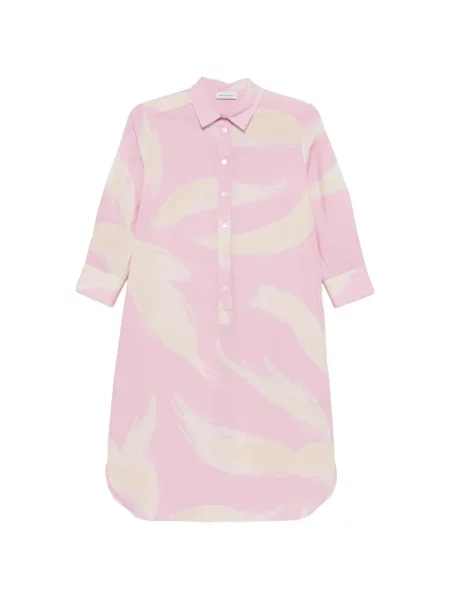 Rochie tip cămașă Rosso 35 cu imagine până la genunchi de costum roz