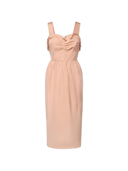 Rochie midi Chloé cu volane până la genunchi de costum