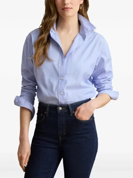 Lung cămașă Lauren Ralph Lauren albastru