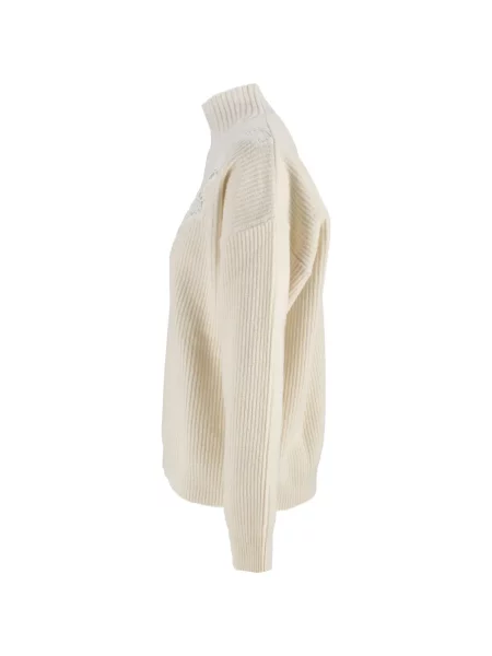 Pulover Ermanno Scervino din dantelă alb
