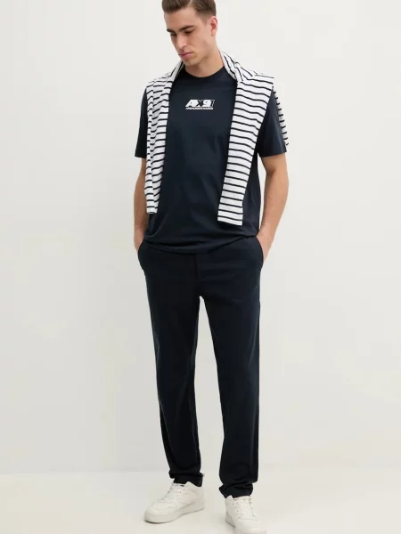 Футболка Armani Exchange з аплікацією синій
