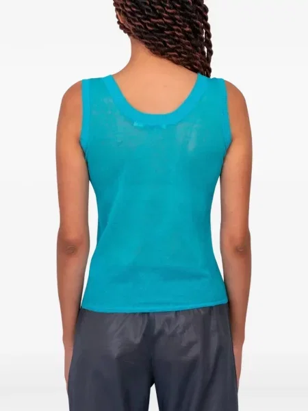 Top Paloma Wool de lână albastru