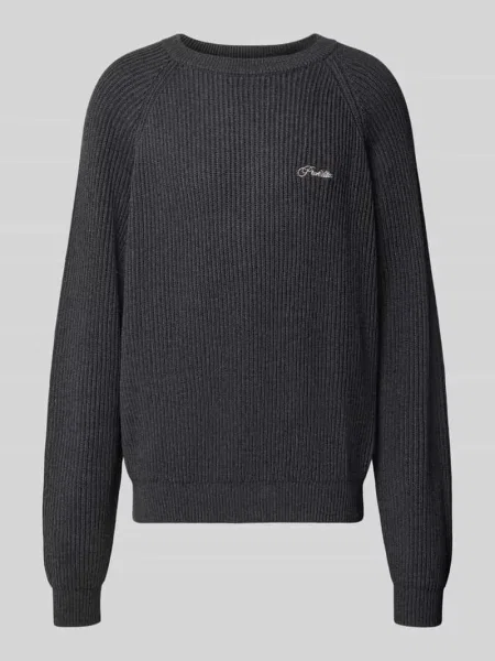 Sweter z dzianiny o kroju relaxed fit z czystej bawełny model Campus' Prohibited