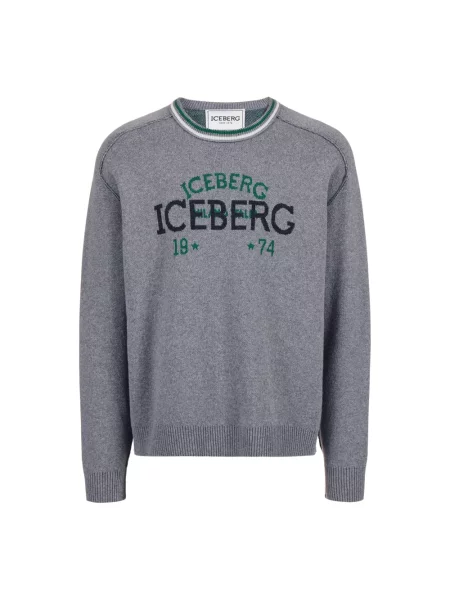 Iceberg sweter z wełną szary