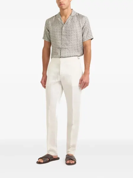 Копринена риза Orlebar Brown бяло