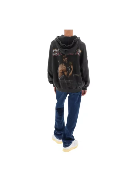 Bluza z kapturem Off-white z kapturem biała