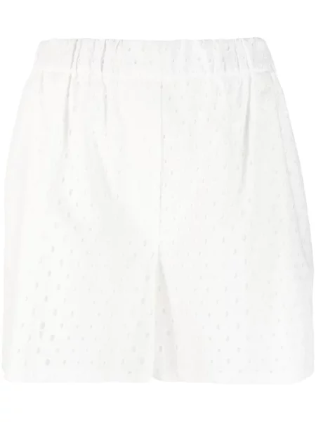 Pantaloni scurți Kenzo cu broderie alb