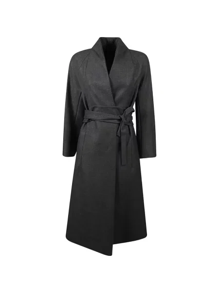Cu centură palton Max Mara gri