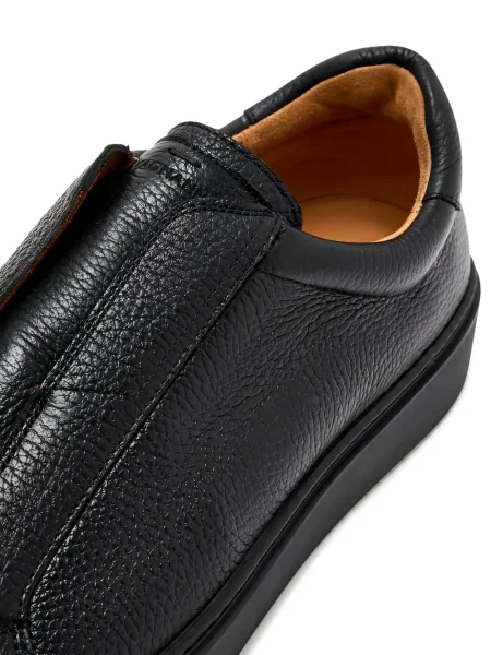 Sneakerși Magnanni din piele slip-on negru