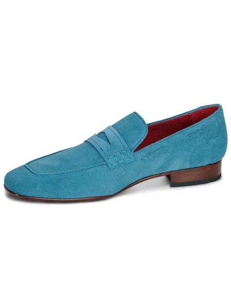 Pantofi Jeffery West din velur albastru