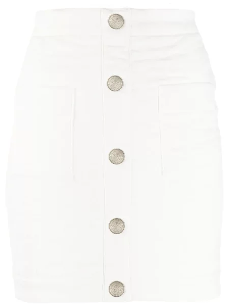 Fusta mini Balmain alb