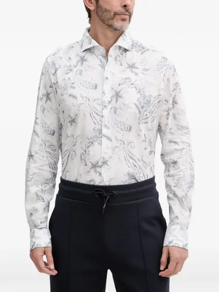 Cămașă Joop! cu imagine cu model paisley albastru