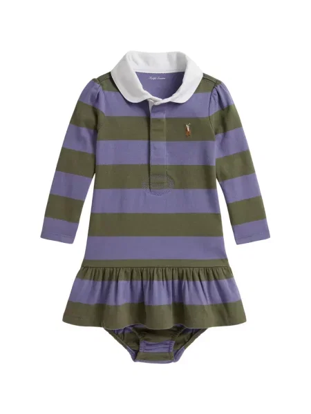 Sukienka dziecięca Polo Ralph Lauren fioletowa