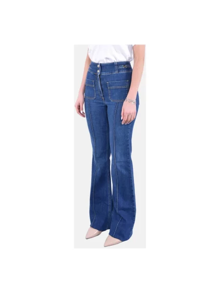 Jeansy dzwony Elisabetta Franchi dzwony niebieskie