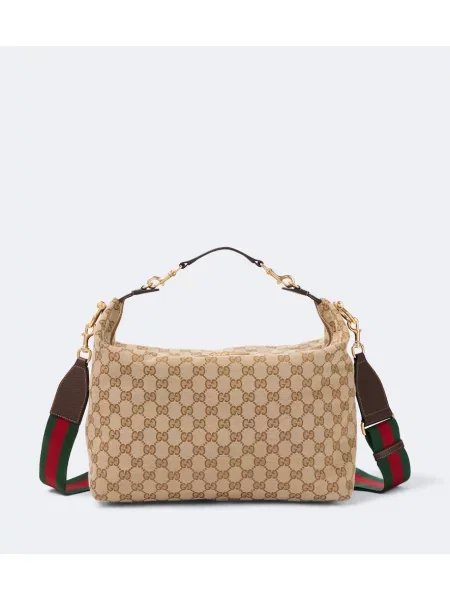 Platno crossbody torba Gucci bež