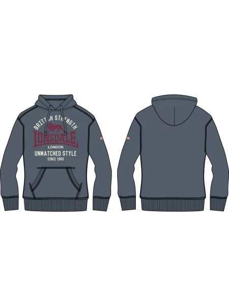 Hoodie Lonsdale s kapuco modra